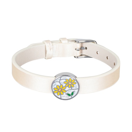 Браслет Fiore Luna, на кожаном бежевом ремешке, CB03790-4 S